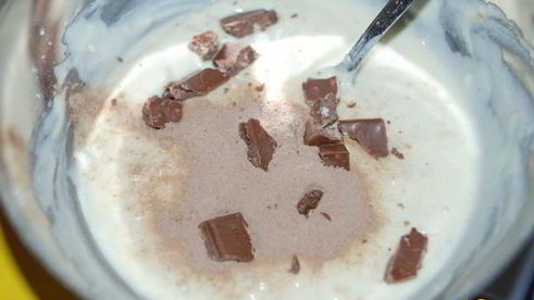 овсяные оладьи с кусочками шоколада