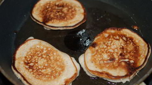 овсяные оладьи с кусочками шоколада