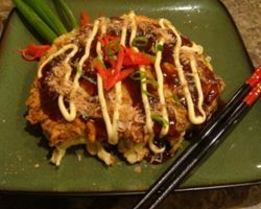 Японские яичные оладьи Окономияки