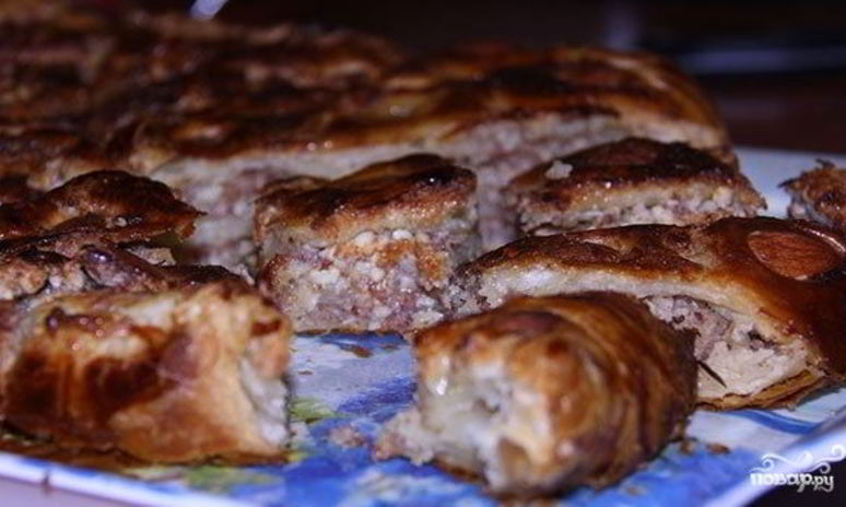 Рецепт пахлавы из слоеного теста