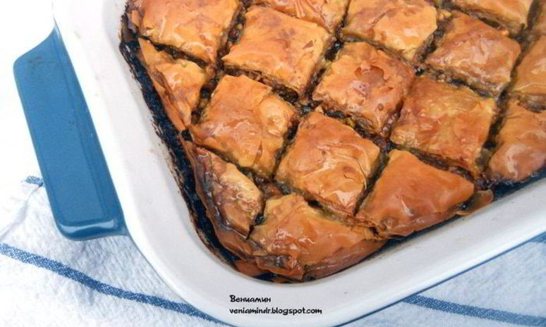 Рецепт пахлавы с фисташками и апельсиновой водой