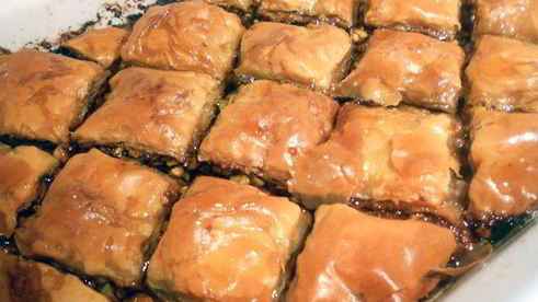 пахлава с фисташками и апельсиновой водой