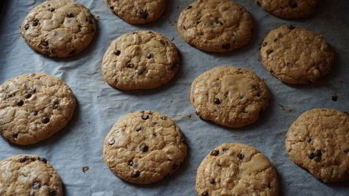 классическое американское печенье с шоколадом