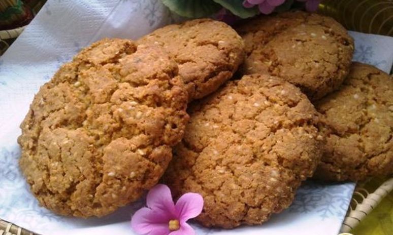Рецепт печенья овсяного с кунжутом