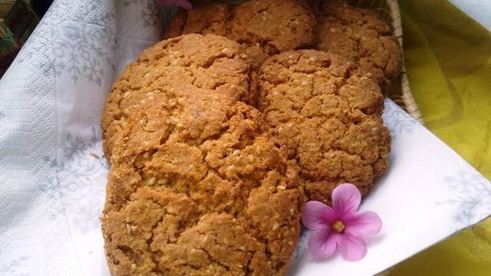 печенье овсяное с кунжутом