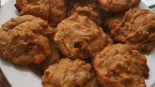 Печенье с хурмой и грецкими орехами