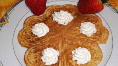 печенье сердечки в вафельнице