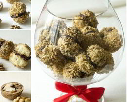 Печенье-шары с шоколадной начинкой