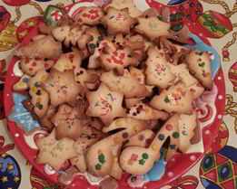 Праздничное песочное печенье