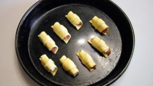 рогалики из слоеного бездрожжевого теста