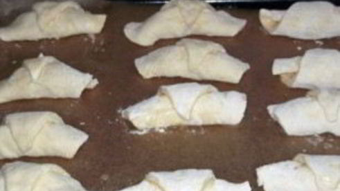 рогалики из творожного теста с яблоками