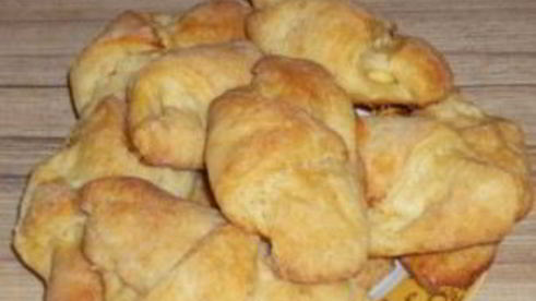 рогалики из творожного теста с яблоками