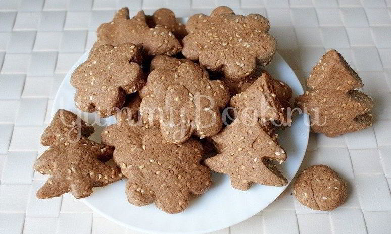 Рецепт шоколадна-кунжутного печенье