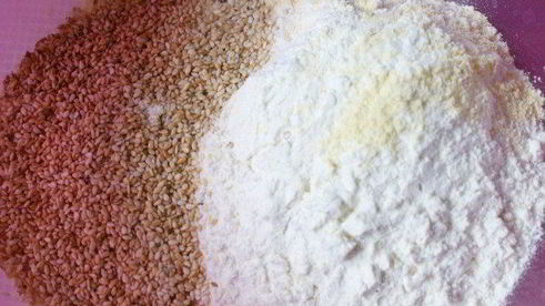 шоколадно-кунжутное печенье