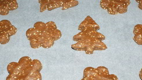 шоколадно-кунжутное печенье