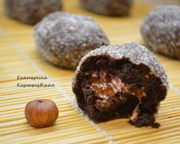 Шоколадно-ореховое печенье с сюрпризом