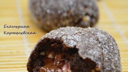 шоколадно-ореховое печенье с сюрпризом