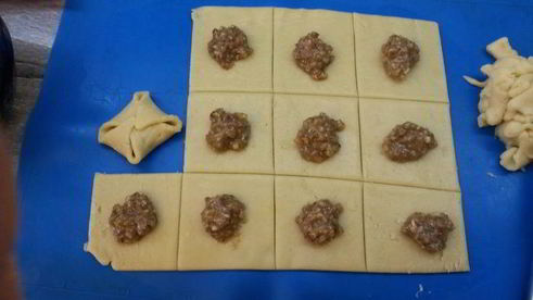 песочные конвертики с грецкими орехами