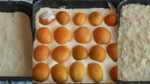 абрикосовый насыпной пирог