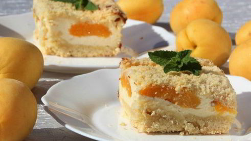 абрикосовый насыпной пирог