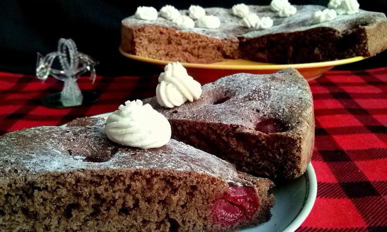 Рецепт бисквитного пирога с вишней