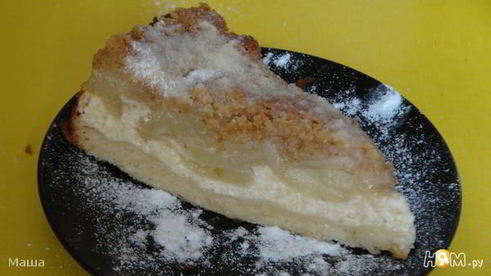 грушевый пирог с хрустящей посыпкой