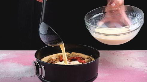 киш с курицей и овощами