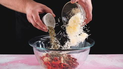 киш с курицей и овощами