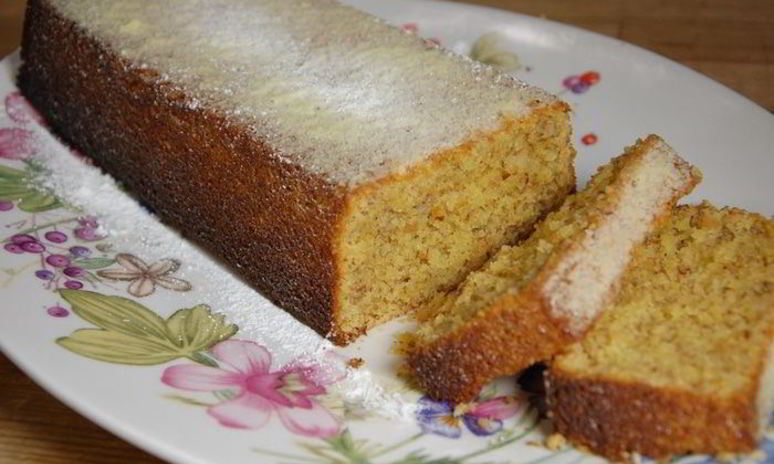 Рецепт миндального пирога на поленте и рисовой муке