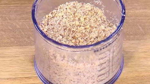 миндальный пирог на поленте и рисовой муке