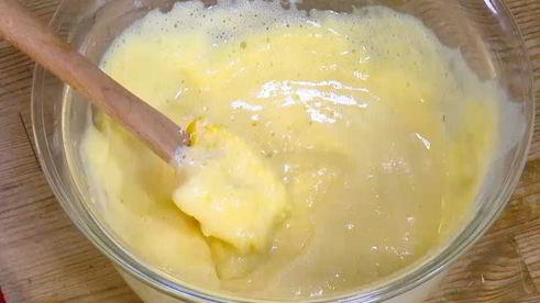 миндальный пирог на поленте и рисовой муке