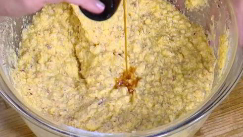 миндальный пирог на поленте и рисовой муке