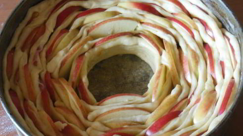 пирог чайная роза