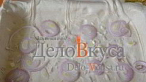 пирог из слоеного теста с картошкой, прошутто и сыром скаморца