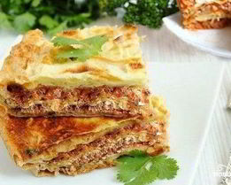 Пирог из тонкого лаваша