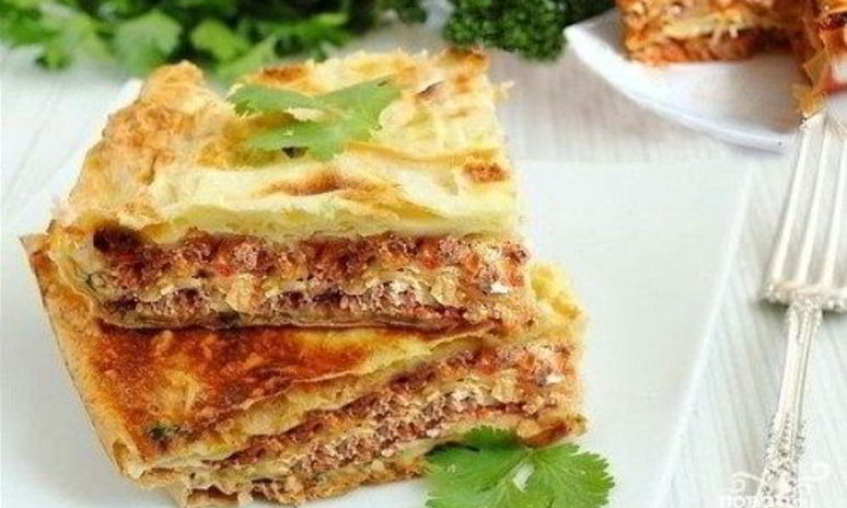 Рецепт пирога из тонкого лаваша