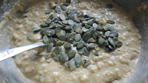 пирог овсяный с сухофруктами и семечками