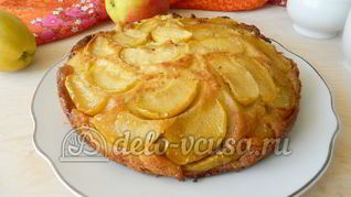 Пирог-перевертыш с яблоками
