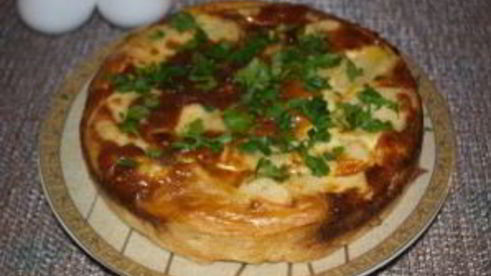 пирог с индейкой и картофелем