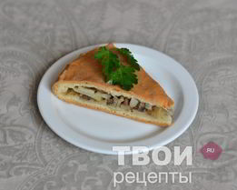Пирог с картошкой и грибами