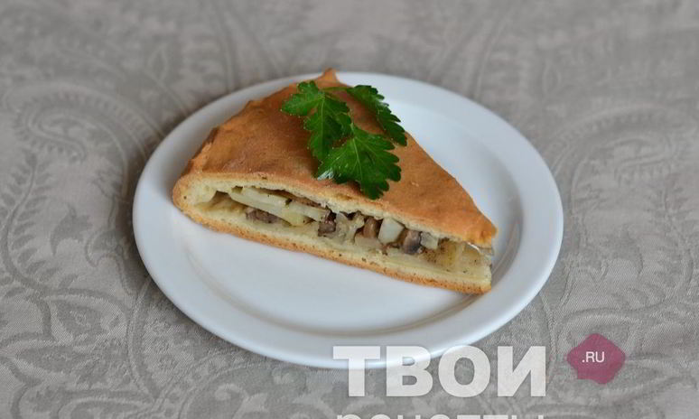 Рецепт пирога с картошкой и грибами