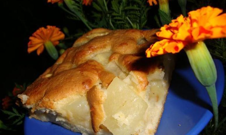 Рецепт пирога с яблоками и дыней