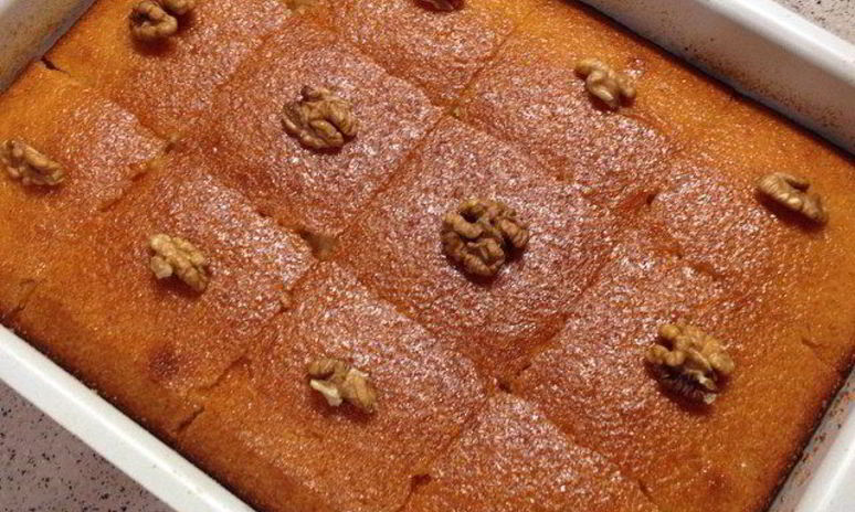 Рецепт ревани-пирога из манки