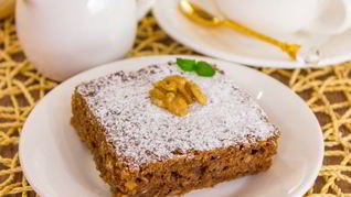 Шоколадно-творожный пирог с грецкими орехами