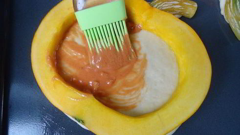 тыквенные пироги с рубленым мясом и сыром джюгас