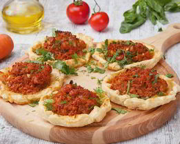 Открытые пирожки с мясом