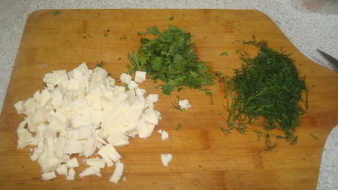 пирожки с фаршем и адыгейским сыром