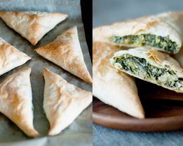 Пирожки с фетой и шпинатом