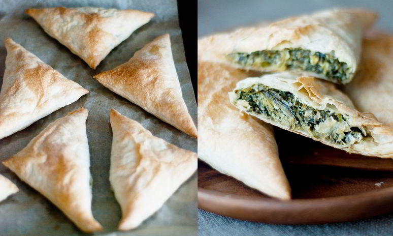 Рецепт пирожков с фетой и шпинатом