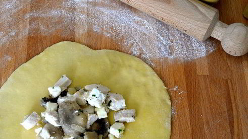 пирожки с курицей и грибами